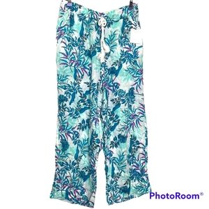 Cynthia Rowley Linen Print Pants